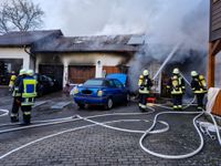 Brand einer Werkstatt